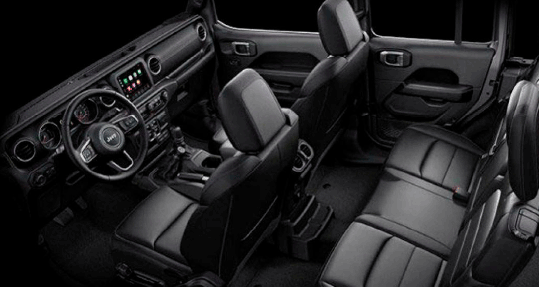 Interior de un Jeep Wrangler
